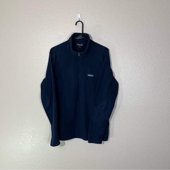 Patagonia Other - Patagonia Jacket Mens Navy Micro D  Layer 1/4 Zip Fleece Lightweight Medium M